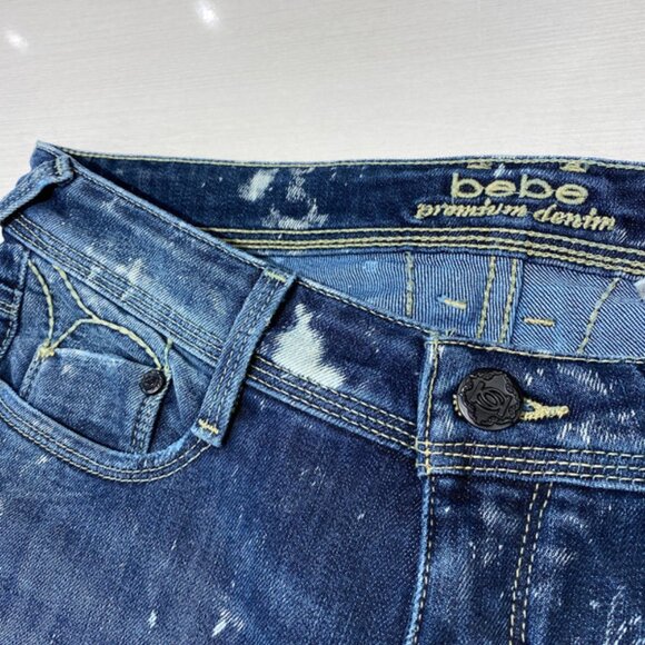 Bebe Premium Denim Jeans Flare Y2K - Size 29 - Picture 5 of 9